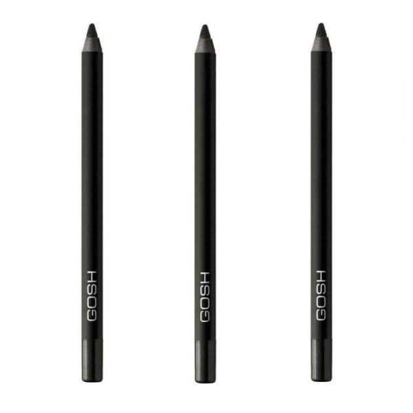 Gosh Velvet Touch Waterproof Eyeliner Black Ink 3-pack