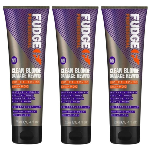 Fudge Clean Blonde Damage Rewind Shampoo 250ml 3-pak