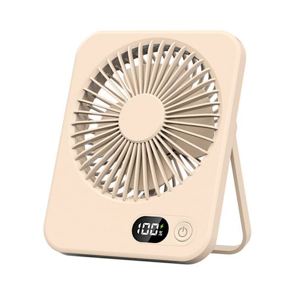 Bärbar USB skrivbordsfläkt,starkt luftflöde, 35 dB ultratyst,5 hastigheter skrivbordsfläkt, lutningsvikbar, minibordsfläkt för hem kontor bord sovrum khaki