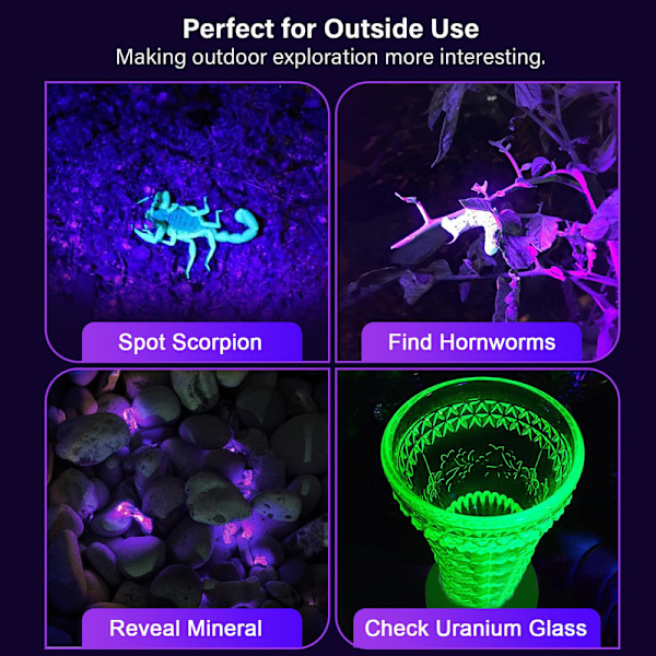 UV-lommelygte med 51 LED