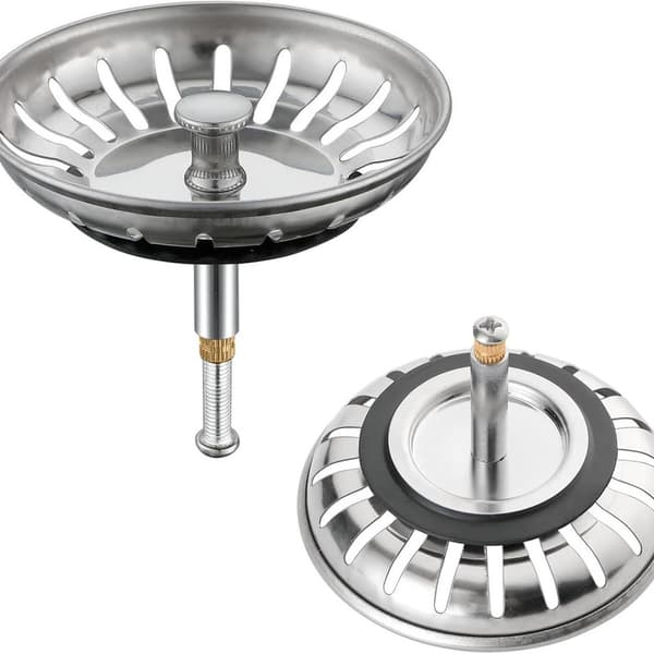 Silkorg/Diskpropp med korgventil Ø82 mm/79 mm – propp för IKEA Kök Atlant, Domsjö och sil för diskho diameter 79 mm