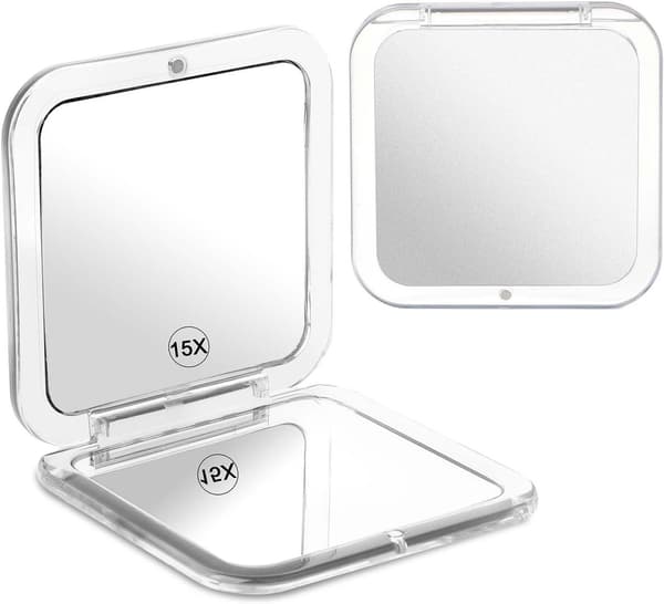Lollanda Bærbart Makeup Spejl / Foldbart Makeup Spejl - Makeup Spejl Forstørrelse 15x
