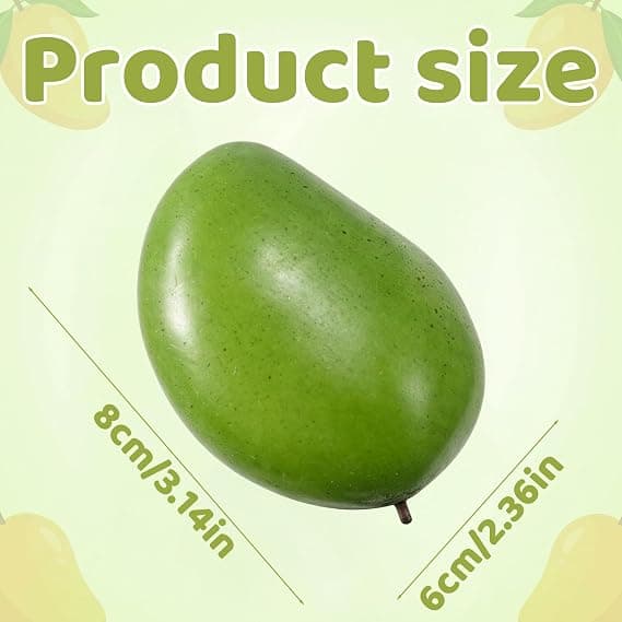 2026 Ny model Squishy Mango Klemmelegetøj, Sikker Stressbold, Realistisk Mango Stresslegetøj, Fidget Sensorisk Legetøj til Børn 1-st, Mango