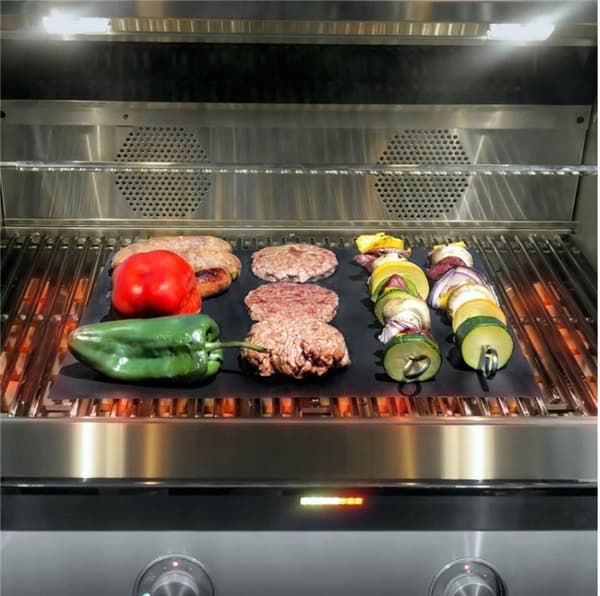 5-Pack - Grillmåtte / Non-Stick Måtte til Grill 33 x 40 cm sort