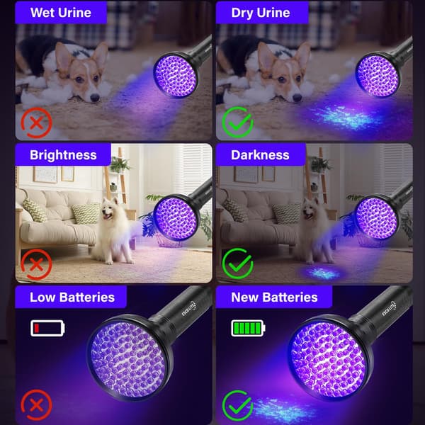 UV-lommelygte med 51 LED