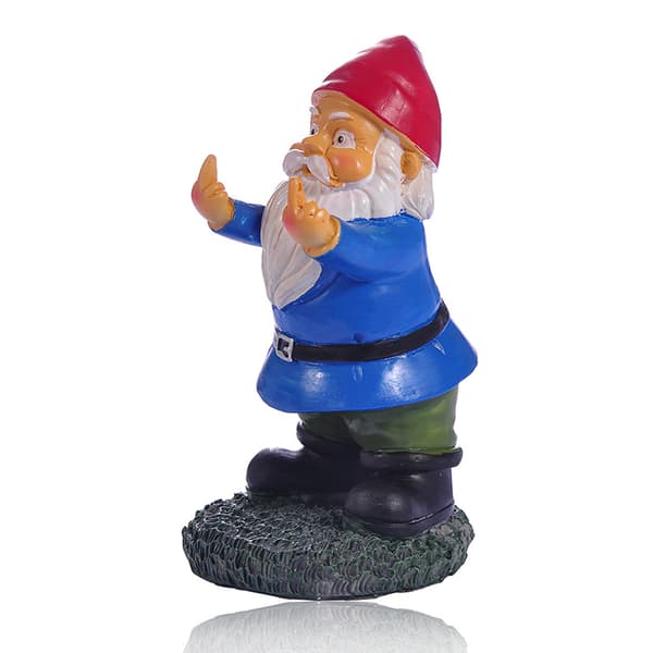 15 cm langfinger havetomte, sjove havepynt blå