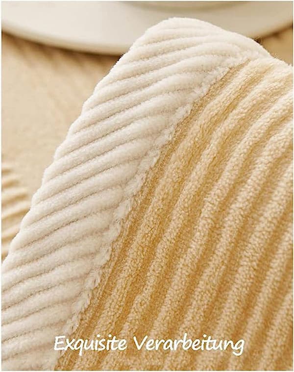 Moderne stribet sofabetræk med skridsikkert design Light brown 70x210cm