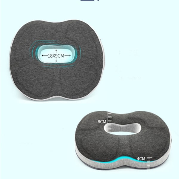 Orthopedic Seat Cushion / Seat Pad - Relieves the Tailbone Cushion / Pad (Green And Light Gray) Green And Light Gray
