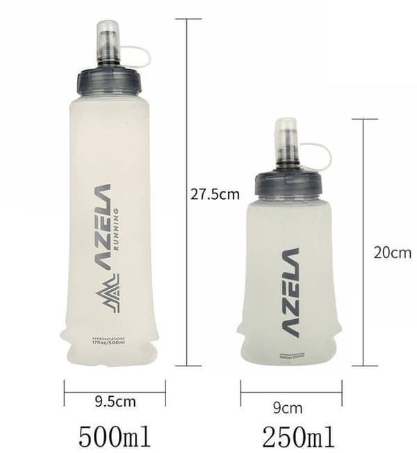 SOFT FLASK STRAW 500 ML, mjuk vattenflaska med förlängd slang