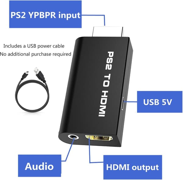 HDMI-adapter til PlayStation 2 / PS2