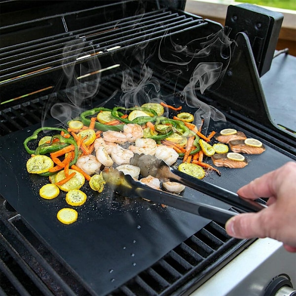 5-Pack - Grillmåtte / Non-Stick Måtte til Grill 33 x 40 cm sort
