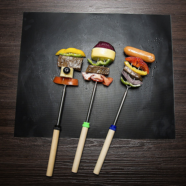 5-Pack - Grillmåtte / Non-Stick Måtte til Grill 33 x 40 cm sort