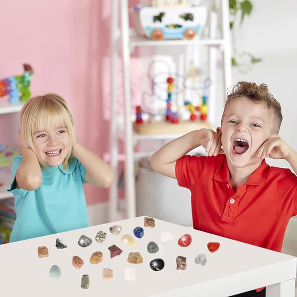 Krystall-Edelsten Adventskalender 24 stk Samleobjekt Krystaller Stein Gaveeske For Barn Voksen blå
