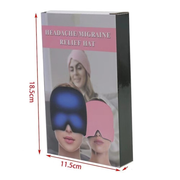 Migrænehætte - Hovedpinehætte mod Migræne - Kølende øjenmaske pink