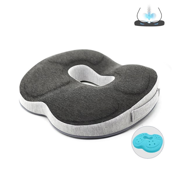 Orthopedic Seat Cushion / Seat Pad - Relieves the Tailbone Cushion / Pad (Dark Gray And Light Gray) Dark Gray And Light Gray