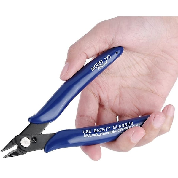 Diagonal Elektronisk Tång Klipp Sax 0.8mm Stål Klipp Tång - Blå