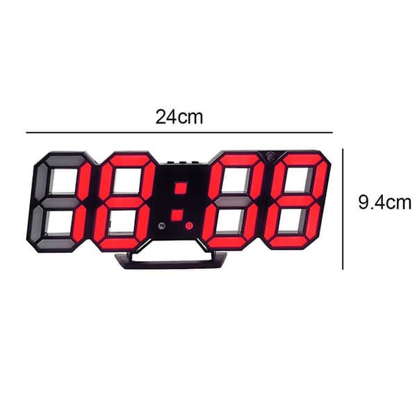 3D LED Digital Klocka Väggklocka Stereo Klocka