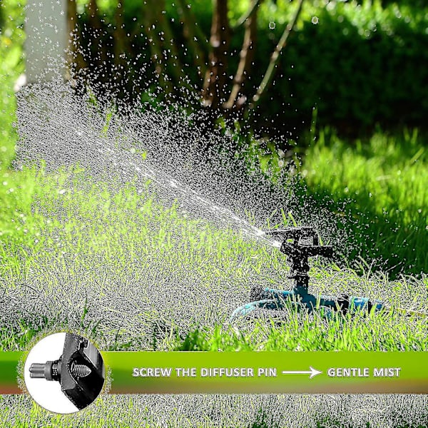 Automatisk trädgårdssprinkler gräsbevattningssystem 360 graders roterande