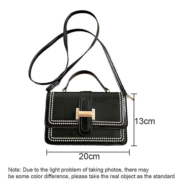 Crossbody-väska för kvinnor, axelväska, retro, fashion, handväska, smallblack