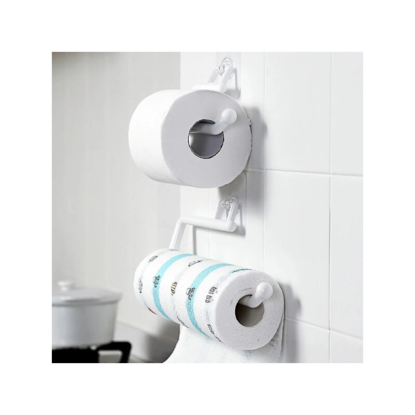 Talouspaperitelineen pidike, pyyheteline, säilytysteline, tanko, kaappi, rättipitime, kylpyhuoneen säilytysteline, WC-paperiteline, 1 kpl (lyhyt, valkoinen)