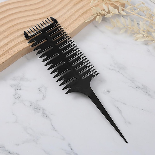 Hårkam för hårfärgning, 3 st professionellt salongshår färgning färgning kit 3-vägs sektionering höjdpunkt kam professionell vävning vävning kam hårfärgning styling T