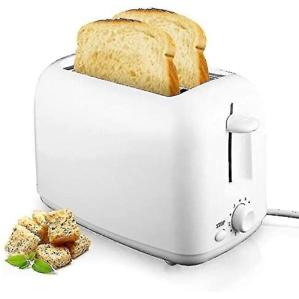 Bärbar brödrost med 2 skivor för hushållsbruk 800w med 7 temperaturinställningar, flyttbar brödsmulefack, infällbar hjultillbehör Automatisk toastsmörgås