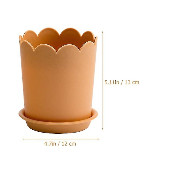 10-pack Plastblomkrukor med Bricka