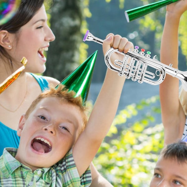 Simulerad Trumpet Leksak Barn Trumpet Lärleksak Kreativ Musikleksak Plast Trumpet Leksak