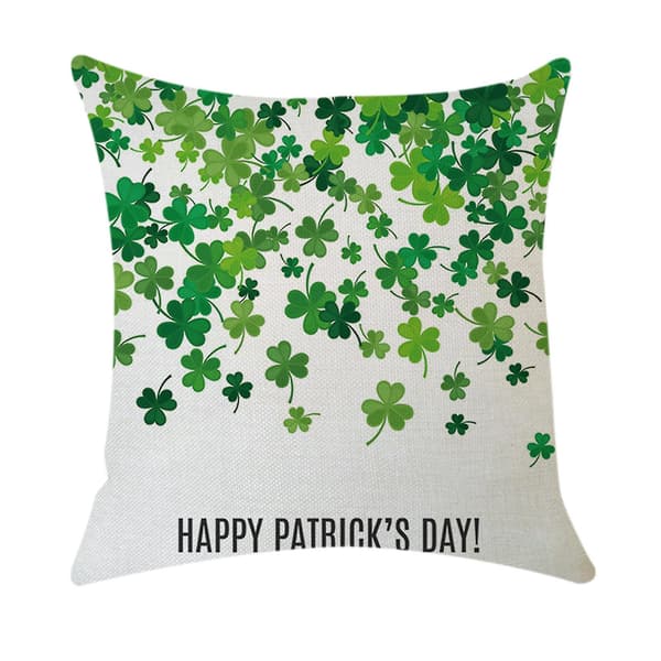 St. Patrick's Day Kuddeöverdrag i Bomullslinne, Dekorativ Kudde för Soffa, Heminredning
