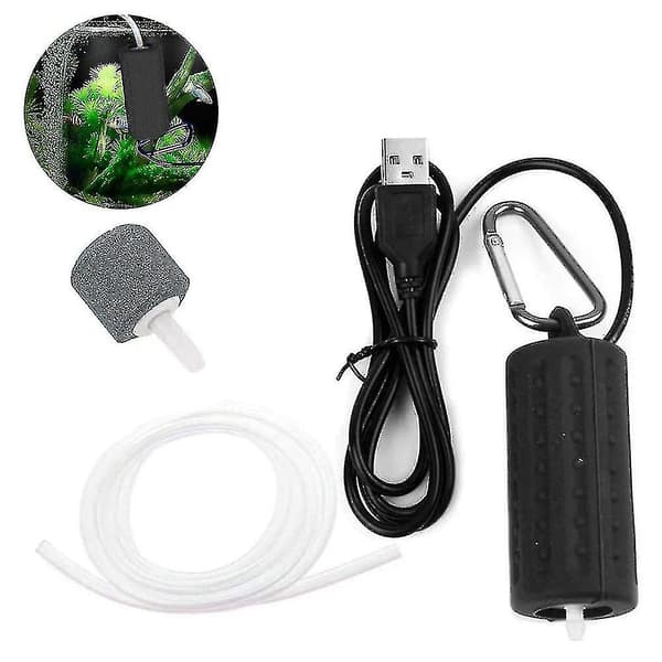 Akvarieluftpump, ultratyst akvariumfisk luftpump (svart)