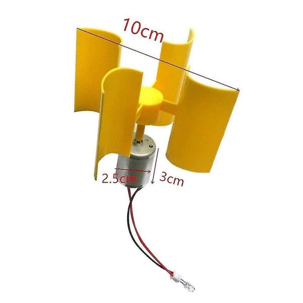 Mini vertikal vindturbin generator, vindturbin kit, undervisningsmodell