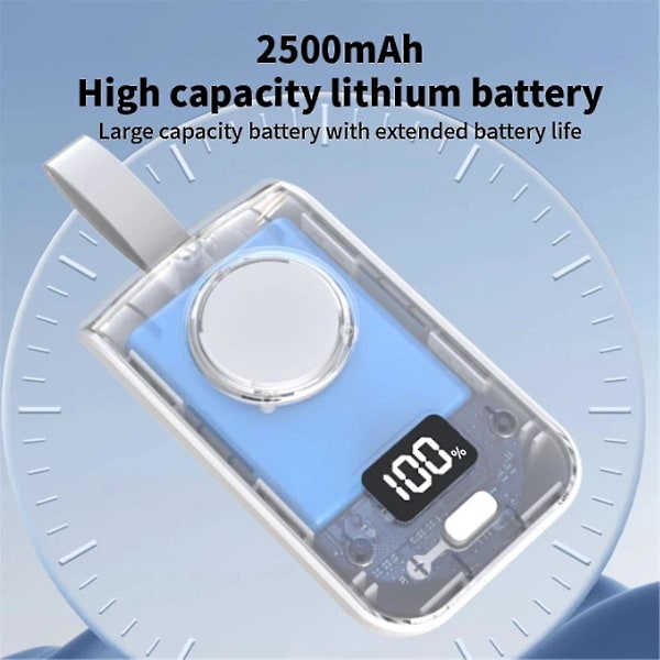 Bärbar trådlös laddare Powerbank för klocka 8 7 6 5 4 3 Se Ultra Magnetisk laddningsstation Vit