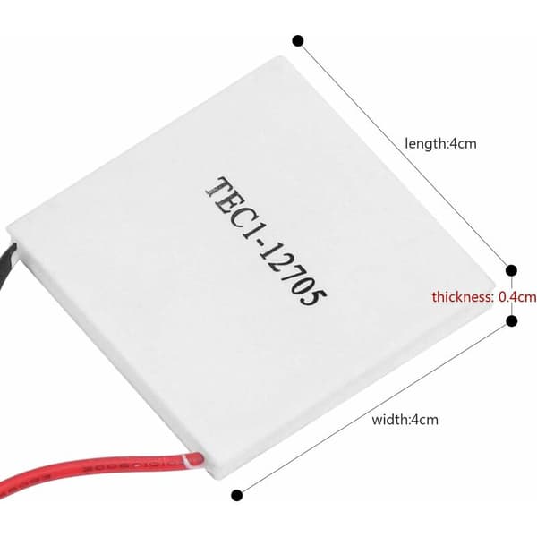 5-pak TEC1-12705 Termoelektrisk køleplade kølemodul 12V 45W