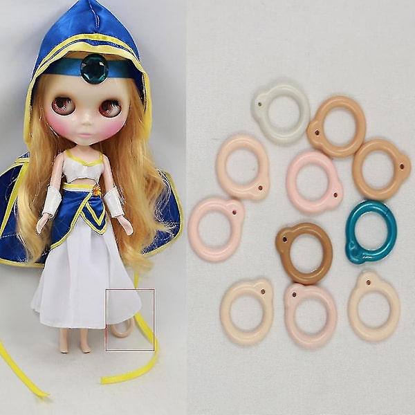 4x Custom Doll Plast Pull Ring för Blythe Takara-9