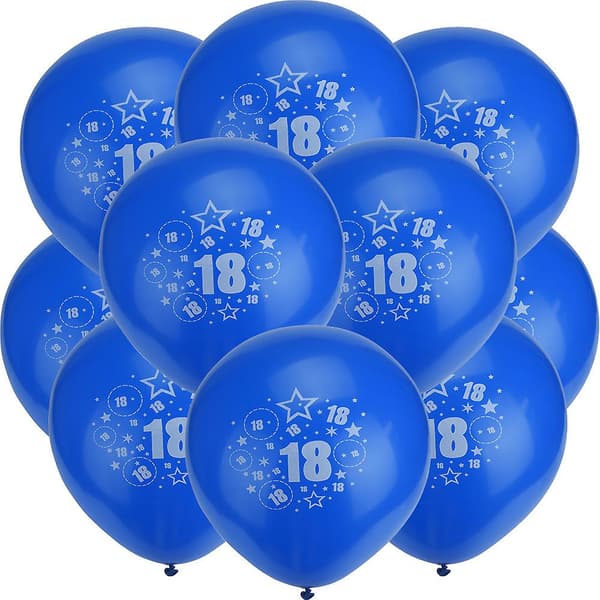 18 Latexballonger 1810Blå
