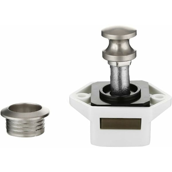 20mm tryckknappslås skåplås nyckellösa Triumph skåpdörrsknopp möbellåslås för husbil husvagnslåda husbil (vit) 5-pack