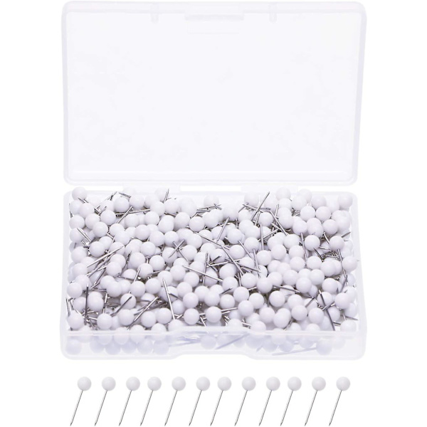 1/8 Tommer Små Runde Boldhoved Dekorative Push Pins Kort Tommelfinger Pins Til Rejsekort Kunst Billede Foto Lærred Opslagstav Korkbræt Vægge Diy Håndværk Hjem Sc