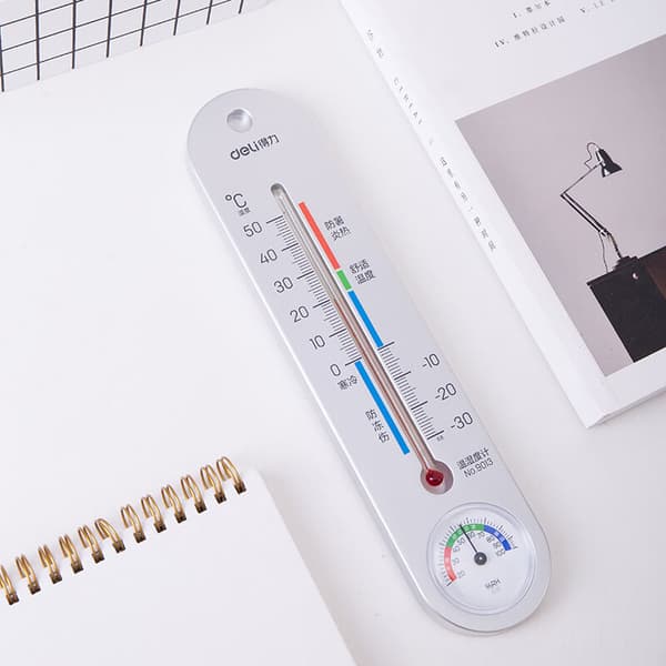 Stor lång utomhustermometer - Inomhus- eller utomhusväggmonterad termometer med färgkodade zoner