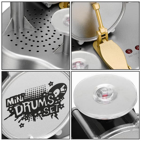 Design Mini Finger Drum Set Touch Drumming LED Light Jazz Percussion Mini Musikinstrument för Barn Present