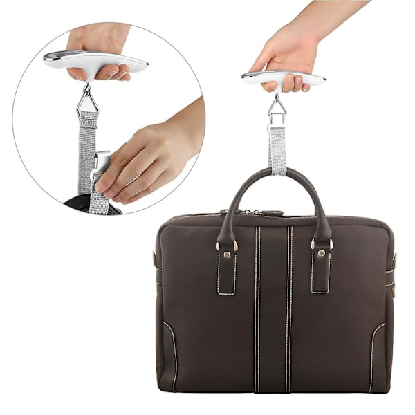 Elektronik Digital resevåg för hängande bagage, hög precision bärbar lätt handhållen resväska våg 110 Lb/ 50 kg