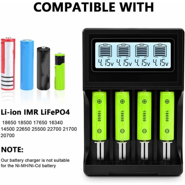 USB Universal Smart 18650 batteriladdare med automatisk LCD-skärm för Li-ion Ni-Mh/Ni-Cd LiFePO4 AA AAA AAAA C Batteri RCR123