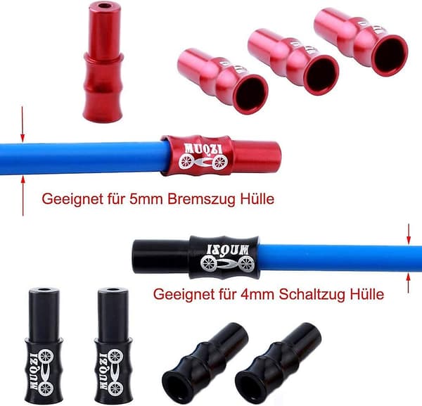 20-pack bromsok kabelände lock cykel 10-pack lämplig för 4mm växelspak kabellock + 10-pack