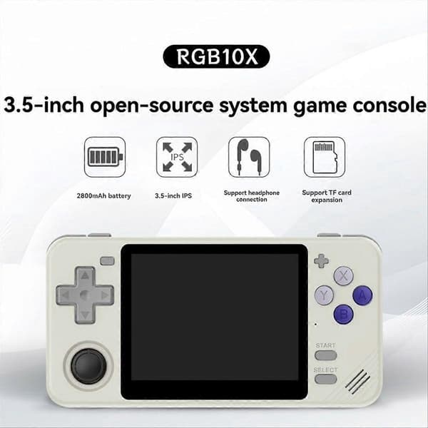 Den bärbara spelkonsolen RGB10X stöder flera Gamepad-emulatorer.