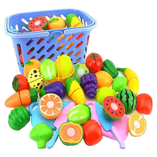 Låtsas mat skära frukt barnens kök lärande pedagogiska leksaker