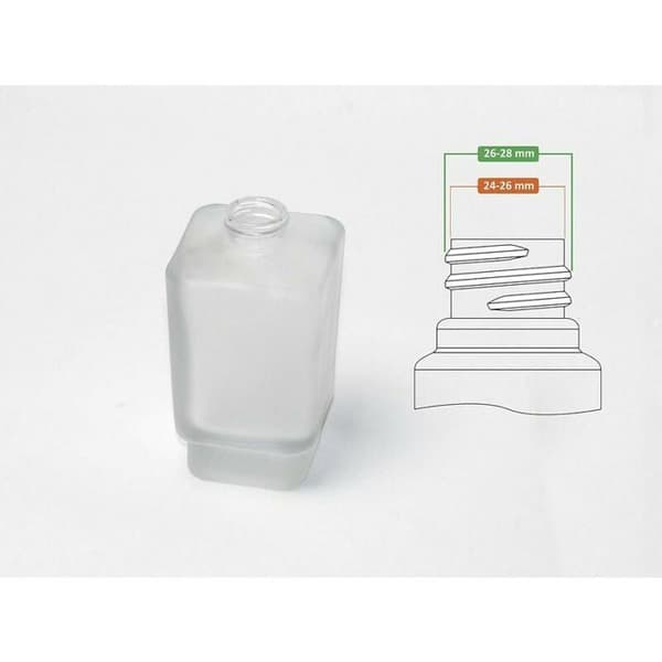Udskiftningspumpe til flydende sæbedispenser - Rustfrit stål, børstet finish, 2 stk. - 28 mm etiket