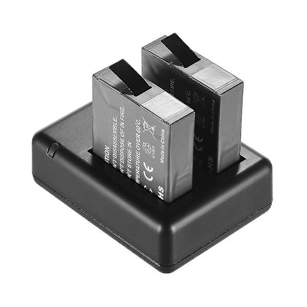 Portabelt laddningskit för dubbla kamerabatterier med 2 st laddningsbara batterier USB-kabel indikatorlampa för Insta360 One X-kameror