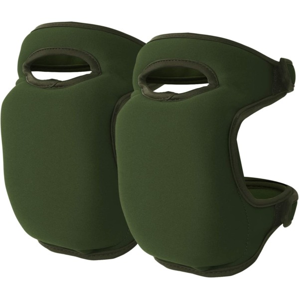 1 par knäskydd för trädgårdsarbete med dubbla bälten (gröna) grön