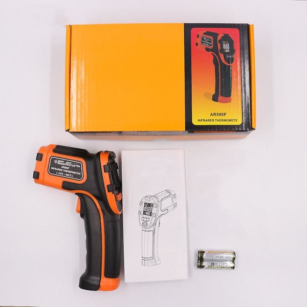 Infraröd termometer, digital lasertemperaturpistol, -50c ~ 590c, icke-mänsklig kroppstemperaturmätare, används för matlagning/frysning