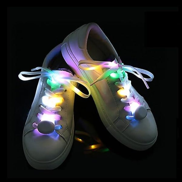 Led skosnören självlysande nylon glitter lysande skosnören för basket LED skor