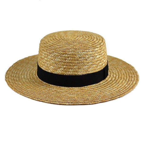 Båthatt Dam Straw Hat Plockad Bred Brätte Rytande Halloween Juldräkt 1 Del (Stil 2)